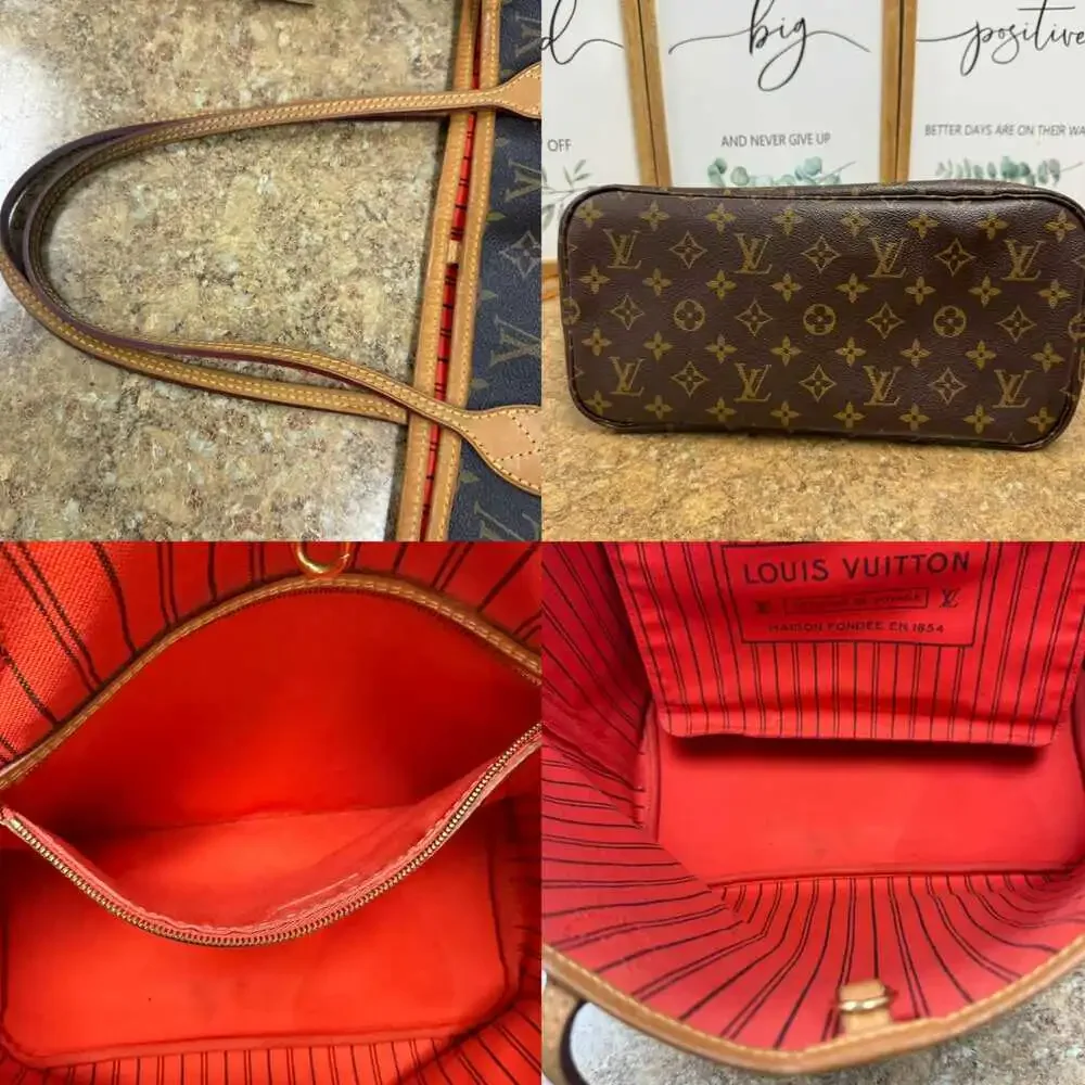 💎✨LIMITED EDITION✨💎 Authentic Louis Vuitton Neverfull MM Poppy Interior Bag - Picture 5 of 7